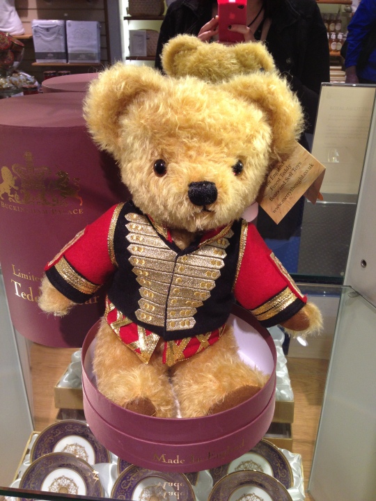 Finally, here is a £250 teddy bear in the Buckingham Palace gift shop.  ...I did not buy one.